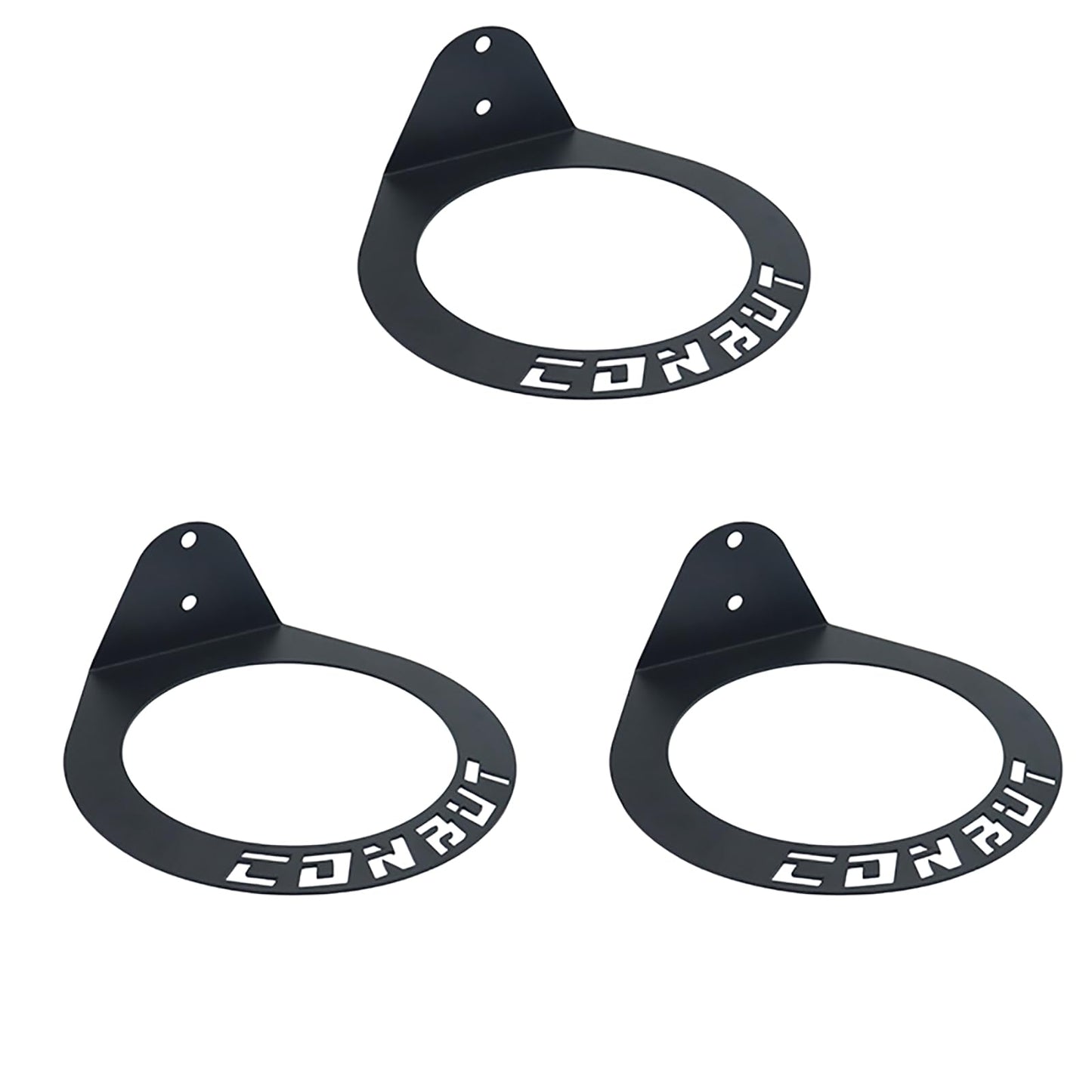CONBUT Medicine Ball Rack Exercise Ball Holder Wall Mount, Medicine Ball Storage, 8.8 Inch Inside Diameter Exercise Ball Storage for Gym Exercise Sports Garage Home Commercial Accessory (3pcs)