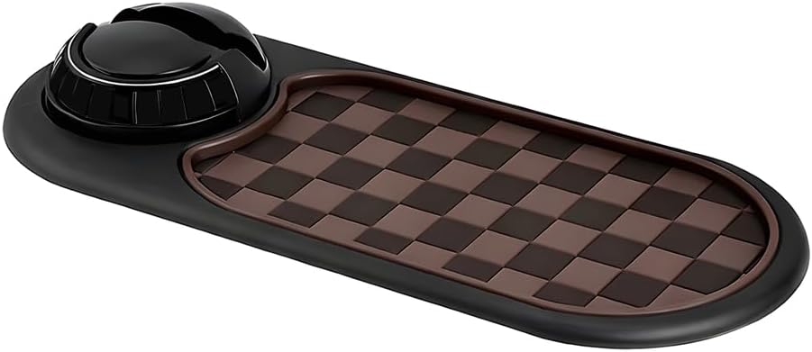 ANFTDCO 3-in-1 Car Dash Anti-Slip Pad, Rotatable Dash Non-Slip Mat with Phone Holder & Temporary Parking Number