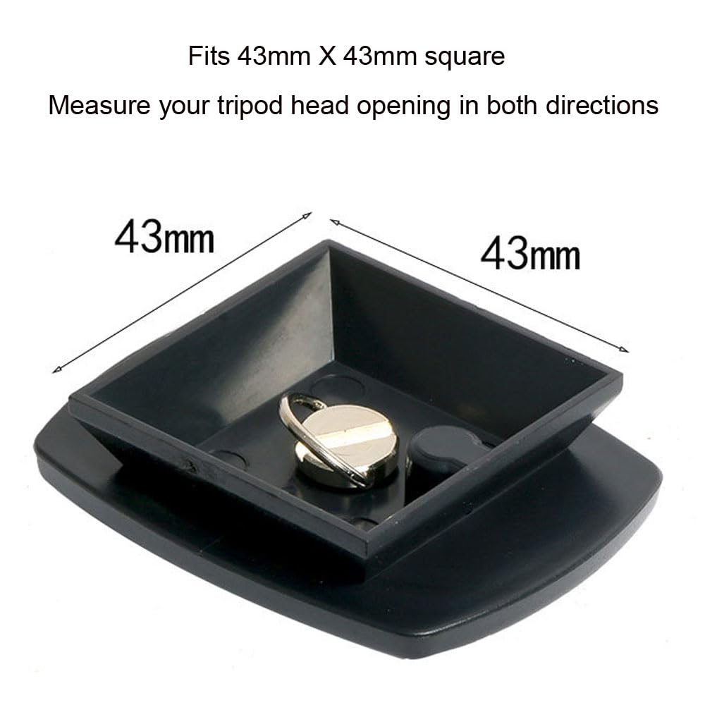 Harwerrel 2 Pack Tripod Quick Release Plate Camera Mount Adapter Replacement for Amazon Basics 60" Velbon CX-444 CX-888 CX-460 CX-460mini CX-470 CX-570 CX-690 DF-50 VCT-D580RM VCT-D680RM VCT-R640