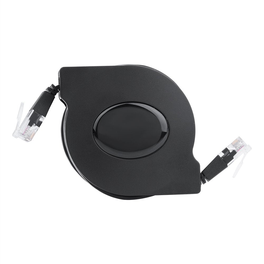 HANYAUKU CAT6 RJ45 (2m/6.6ft) Retractable Ethernet Cable, High Speed LAN Wires Internet Patch Cable, Adjustable Network
