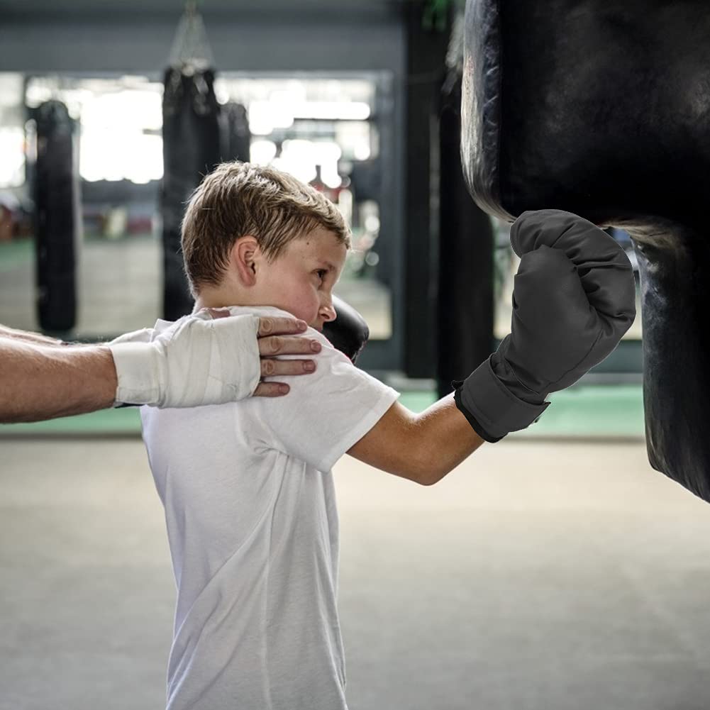 PiscatorZone 2 Pair Boxing Training Gloves Punching Bag Gloves Set, Shockproof Gloves for Punch Bag Training Playing Suitable for Beginners & Kids