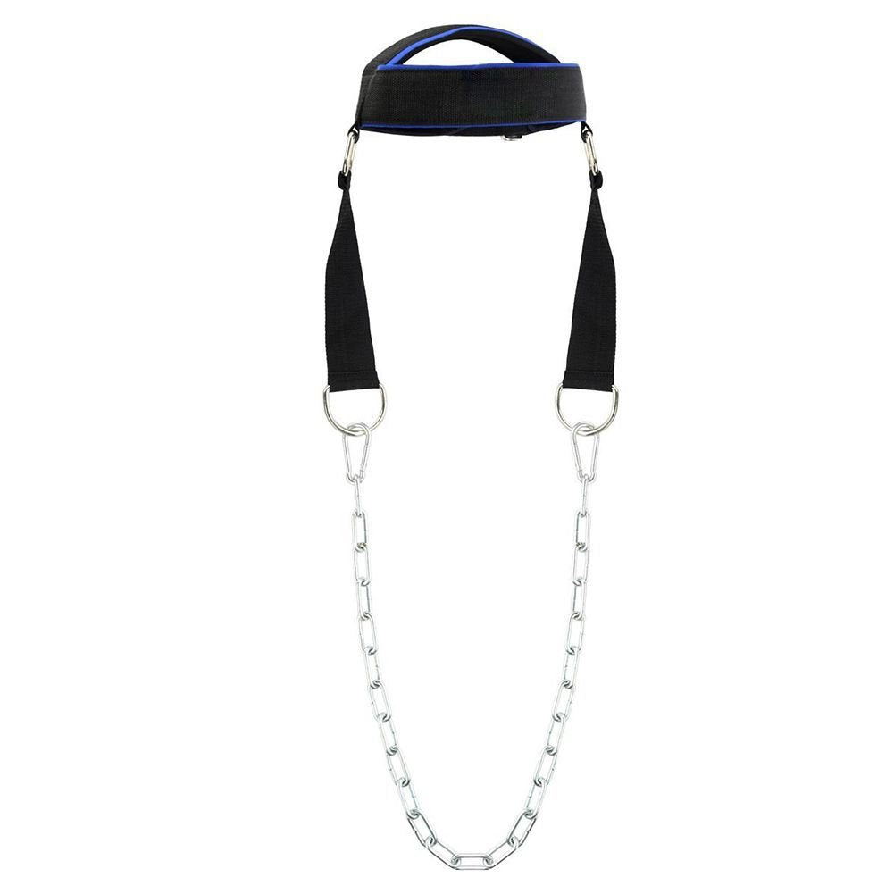 YCYU Padded Neck Training Head Harness with Chain Weight Lifting Chin & Head Neck Exerciser Straps Gym Bodbuilding Equipment for Stronger Neck