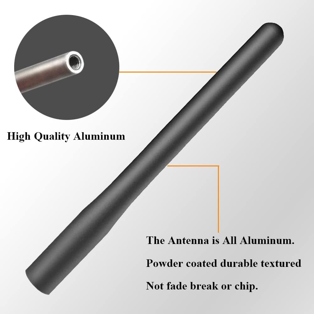 RooFox 4 Inch (1992-2006), Aluminium Antenna Replacement for Chevy Tahoe Chevrolet Tahoe Antenna Mast