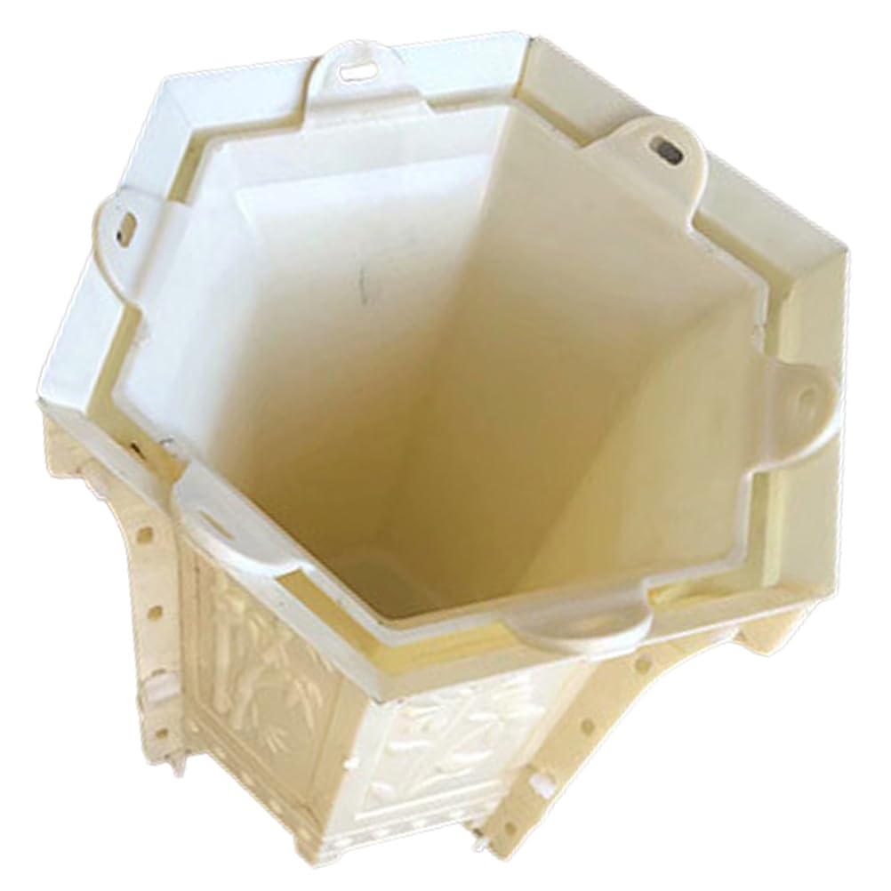 GANAZONO epoxy Resin Concrete molds Home Decor DIY Flower Pot Shape molds Hexagonal Flower Pot Making Mold Craft epoxy Planter DIY Craft Mold Desktop Plastic Supplies