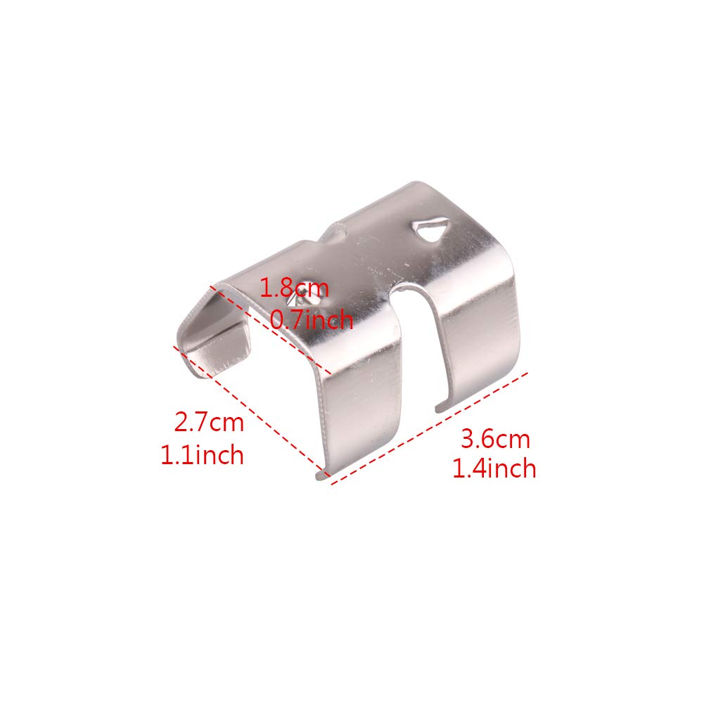 10 Piece Heavy Duty Stainless Steel Double Rope Clamps Fits 0.31-inch(8mm) to 0.47-inch(12mm) twisted or braided ropes