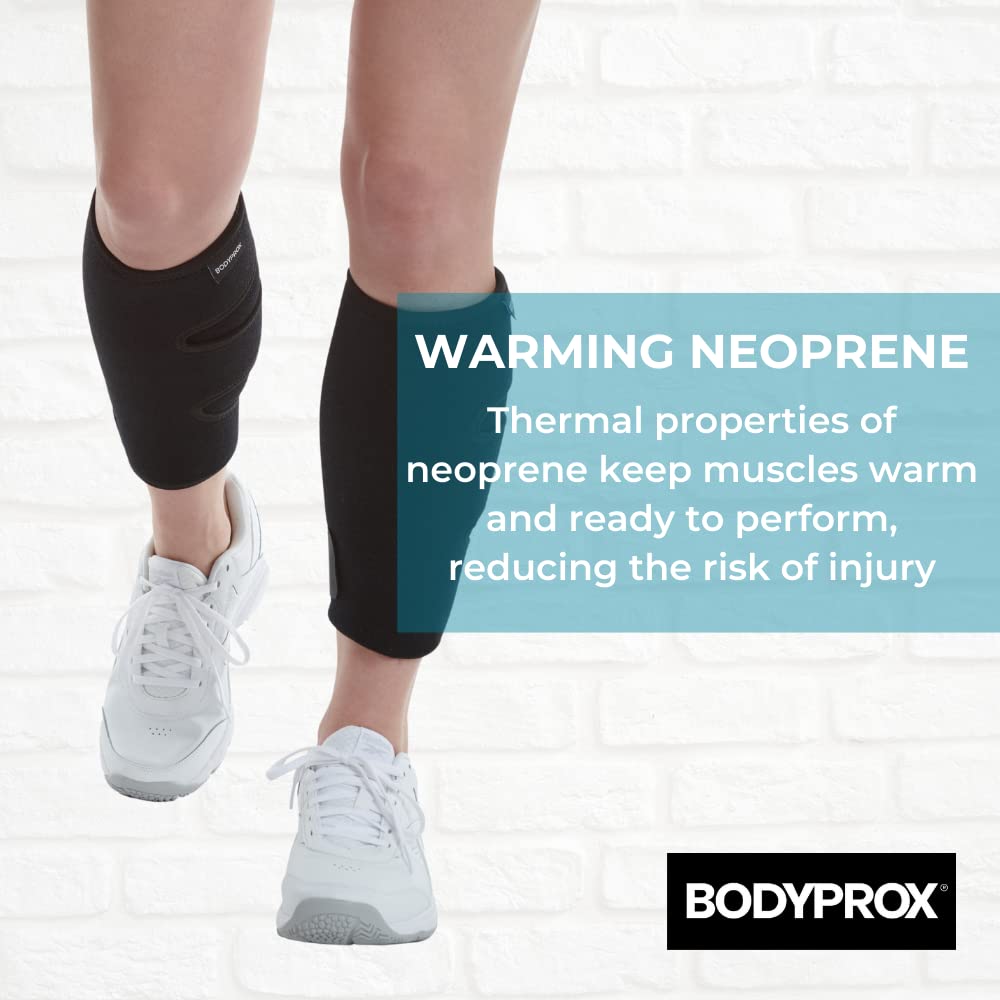 Bodyprox Calf Support Brace 1 Pack, Adjustable Shin Splint Compression Calf Wrap