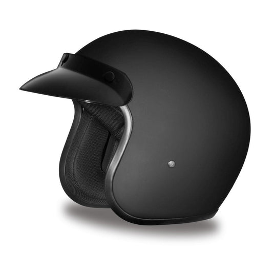 Daytona Helmets Retro 3/4 Open Face Motorcycle Helmet - Vintage Style, DOT Approved Helmet for Men & Women, Lightweight, Adjustable Fit, Removable Visor - Bike, Moped, Chopper, Scooter Helmet