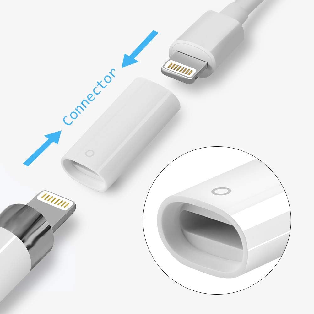 MJKOR 1st, Magnetic Replacement Cap Charging Adapter and Tips Replacement Compatible with Apple Pencil Cap Holder
