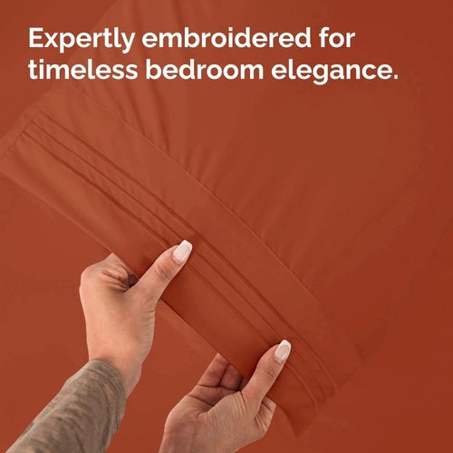 King Pillow Cases by [Brand Name] - Ultra Soft Hotel Quality Covers | Comfy, Wrinkle-Free, 2-Piece Set in Terracotta