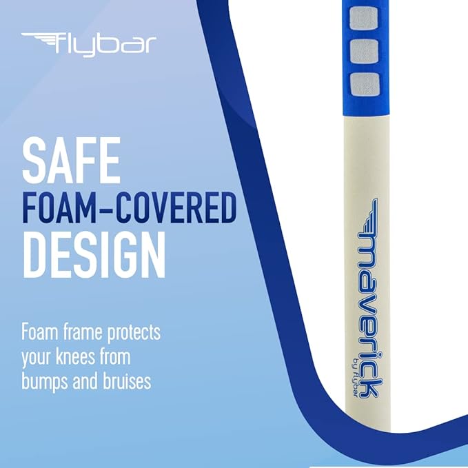 Flybar Maverick Foam Pogo Stick for Kids Age 5 and Up, 40 to 80 Pounds, Pogo Stick for Boys and Girls (Blue/White)