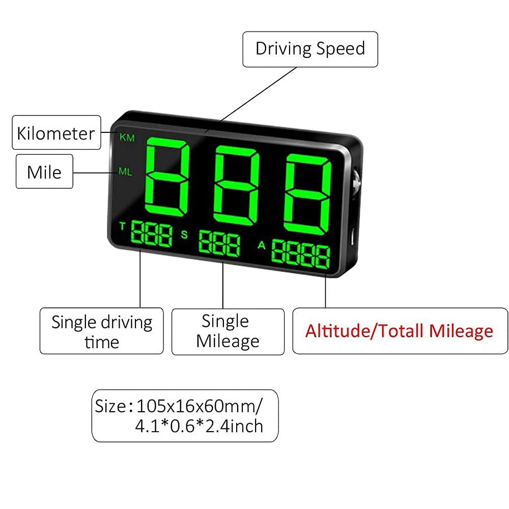 C60/C60S/C80/C90 (C80-1) KingNeed Original Universal GPS Head Up Display Speedometer Odometer Car Digital Speed Display