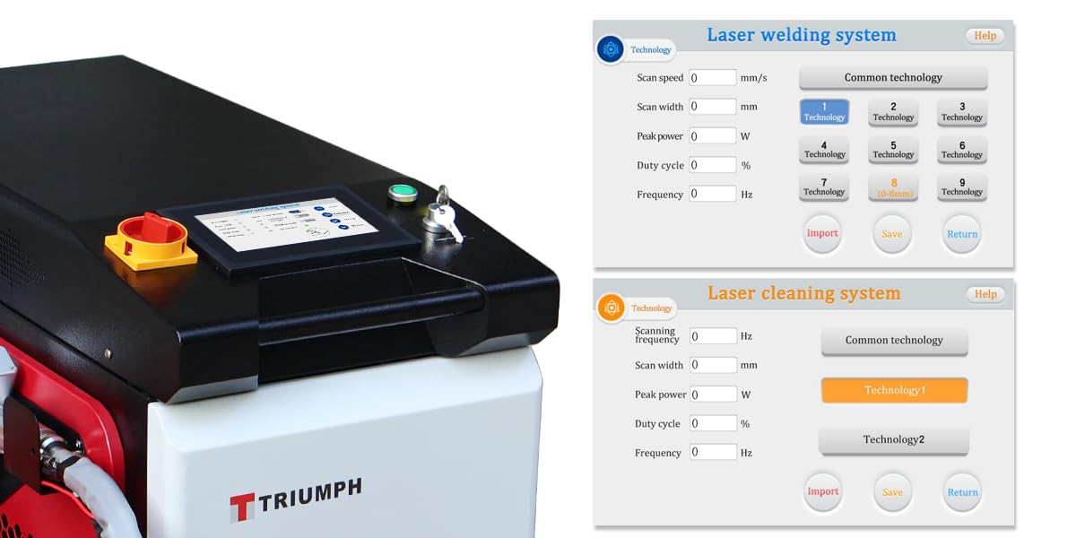 Triumph 2000W 4 in 1 Integrated Fiber Laser Welding cleaning rust remover Machine 220V Single Phase Handheld Laser Welder Machine with Auto Wire Feeder Cable Length 10m