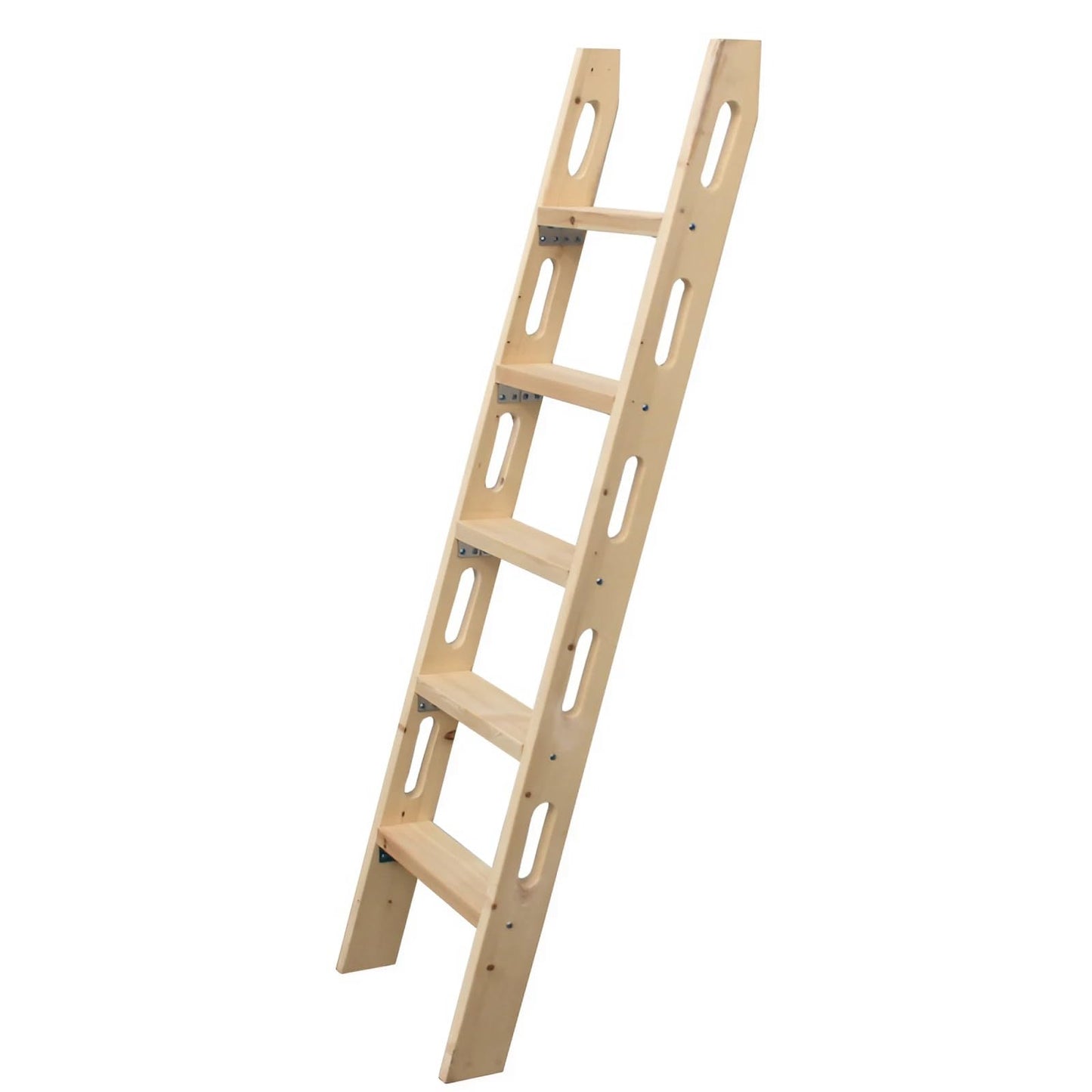 NDDKSII Bunk Bed Ladder - Eco-Friendly Solid Wood, Durable 1.18" Thick, 300KG Capacity, Safety Hollow-Out Side Rails, Includes Mounting Accessories, Perfect for Dorms, Bedrooms, Apartments