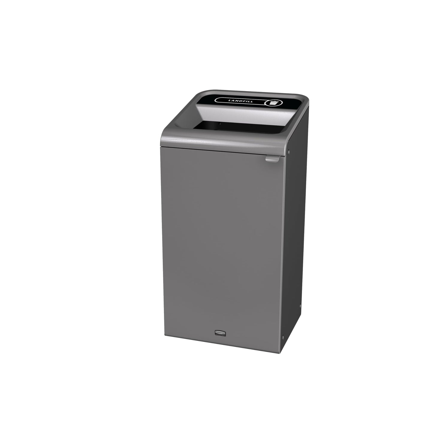 Rubbermaid Commercial Products Configure 1 Stream Landfill Trash Can, 23 Gal, Grey Stenni, Indoor for Stadiums/Food Courts/Airports