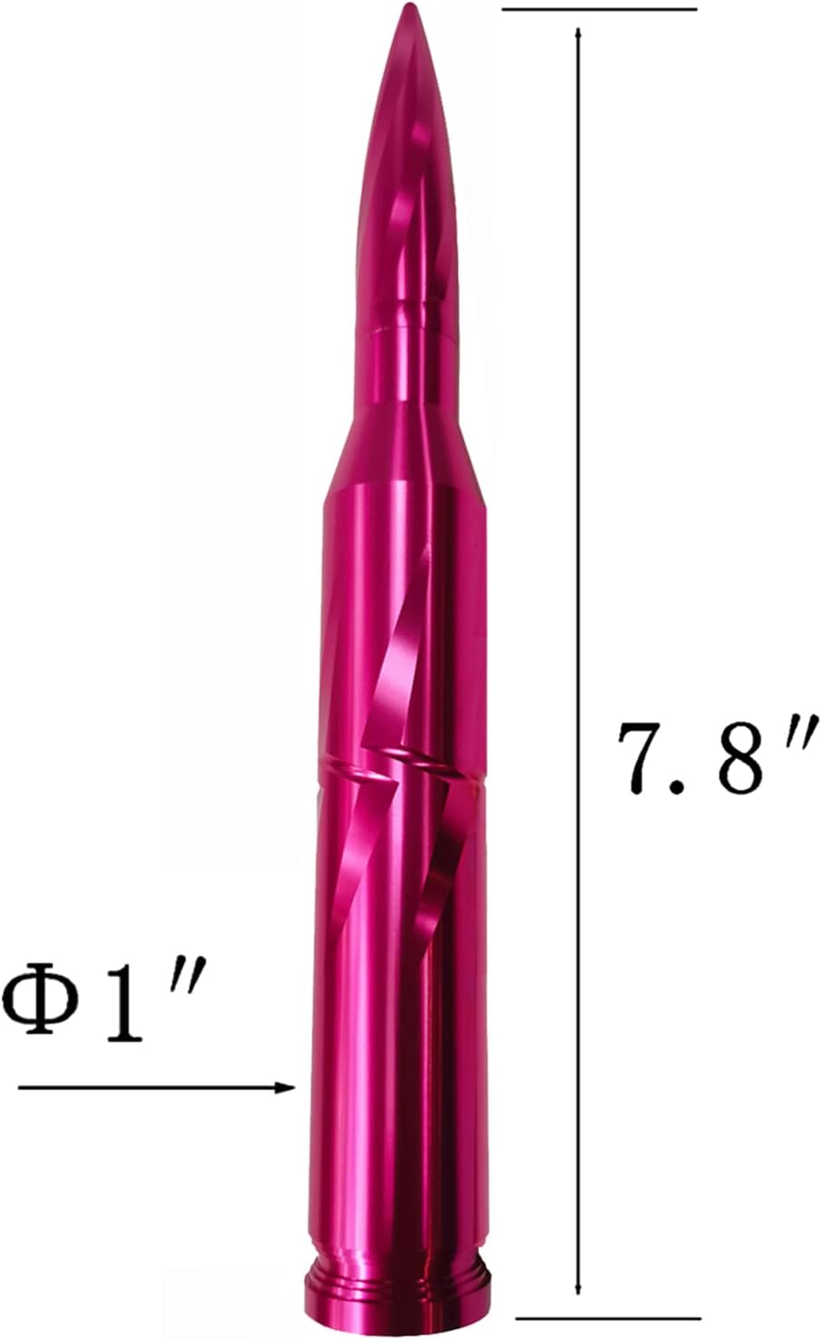 VIGOLU F150 F250 F350 1500 7.8 Inches) Bullet Antenna Replacement for Ford Jeep Wrangler Toyota Tundra Dodge Ram (Rose