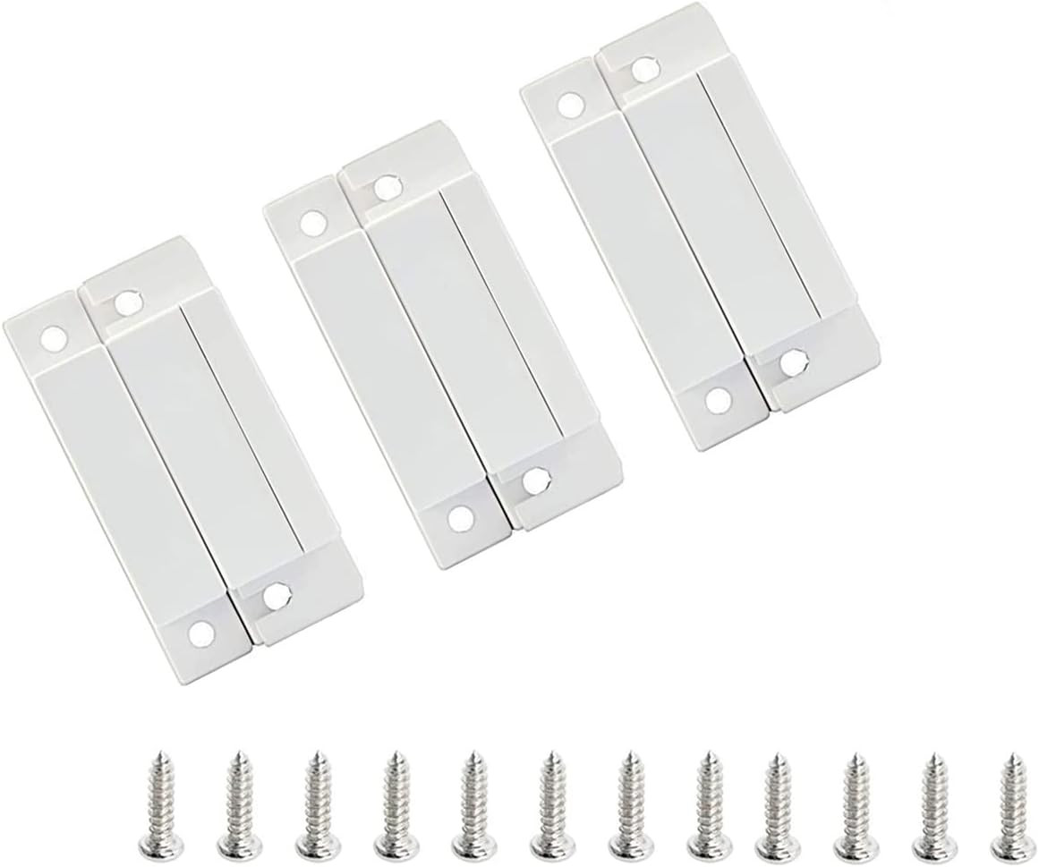 Lagogia MC-31 Sets 3, NC Surface Mount Wired Security Window Door Contact Sensor Alarm Magnetic Reed Switch, for Home