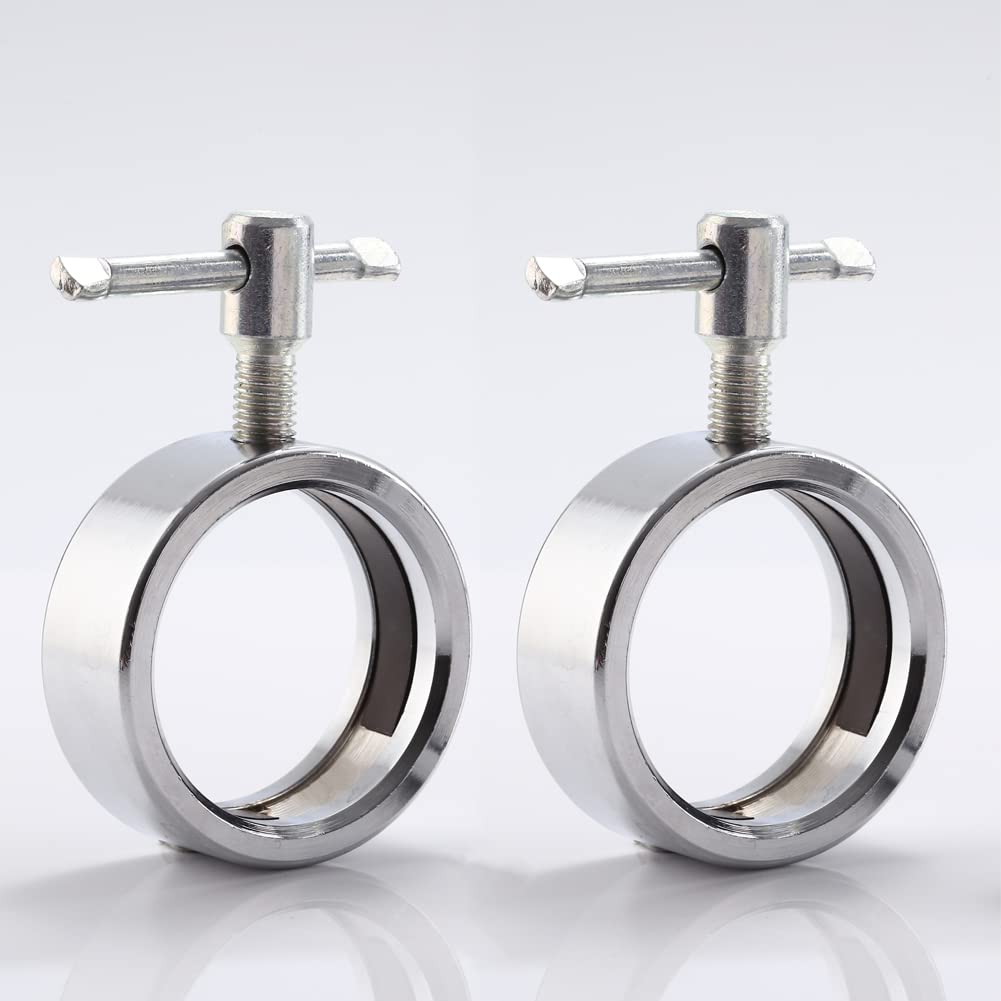Fox Baby Barbell Collars,Pair of Quick Release Stainless Steel 2 inch Olympic Weight Bar Plate Locks Collar Clips Barbell clamp for Fitness Workout Weightlifting Training
