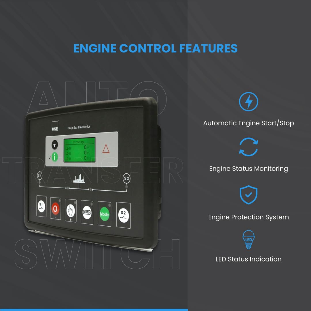 Thunder Parts DSE334 Original - Made in UK | Auto Transfer Switch | DSE0334-01 Monitors Voltage/Frequency of AC Supply from 2 Different Sources | 12/24
