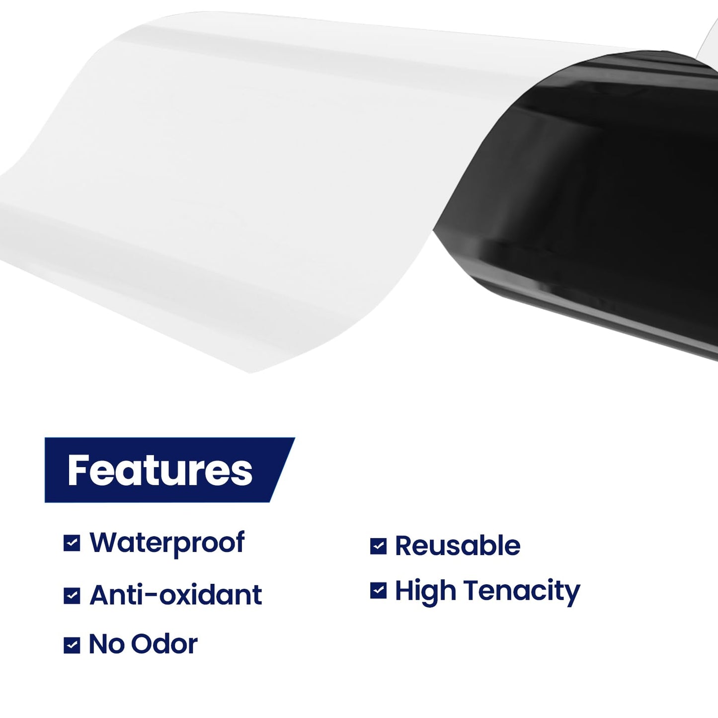 BaseAire Crawl Space Vapor Barrier, 12mil Film, 10'x100', Vapor Barrier Plastic for Basement, Crawlspace Encapsulation, Thick Plastic Sheeting, Black and White Panda Film