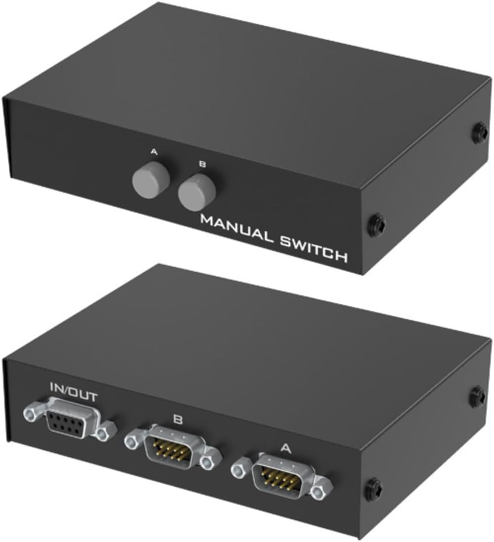 suckoo DB9 RS232 2 1 1 2 Interchange1 2 Serial Pin Switcher Sharer Splitter in Out in Out Bi Directional Host at a time