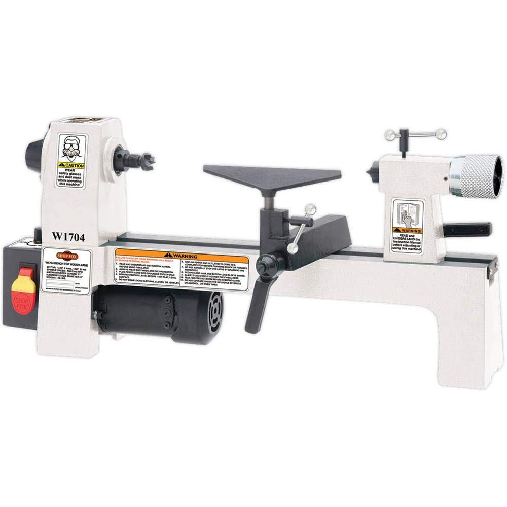 SHOP FOX W1704 Benchtop Lathe and Big Horn 3 Pieces Spring Caliper Set