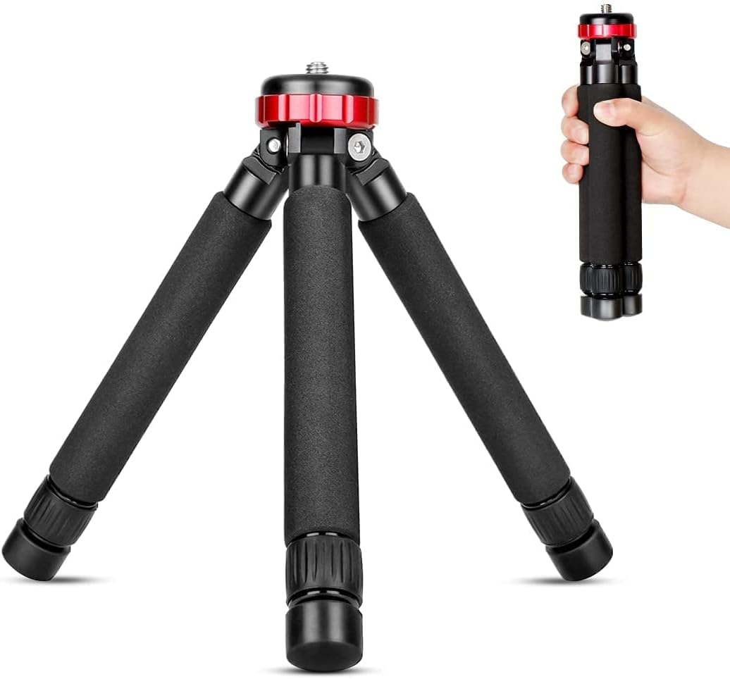 koolehaoda 1/4" 3/8" Camera Mini Tripod Table Stand Desktop Compact Tripod with and Screw Mount Compatible with DSLR