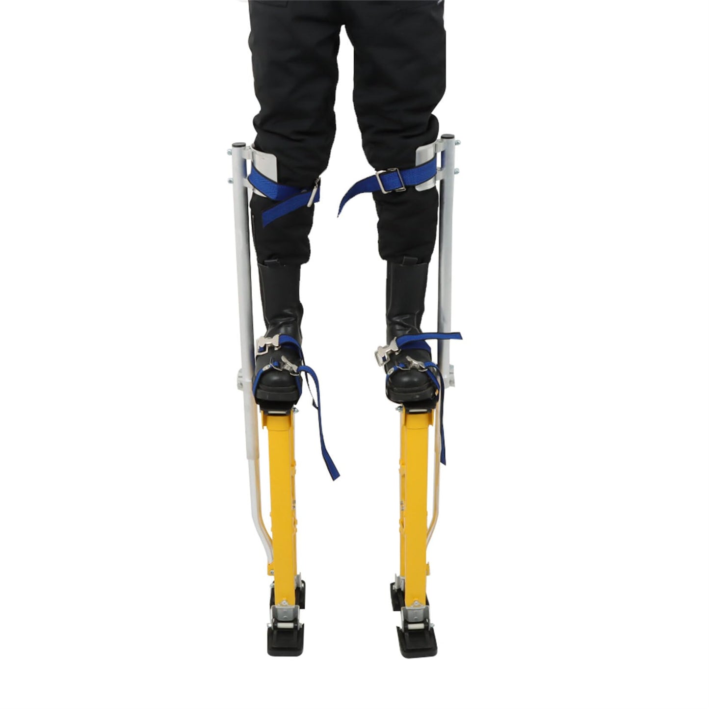 findmall 24-40 Inch Drywall Stilts Yellow Adjustable Aluminum Stilt Tool Fit for Painting or Cleaning