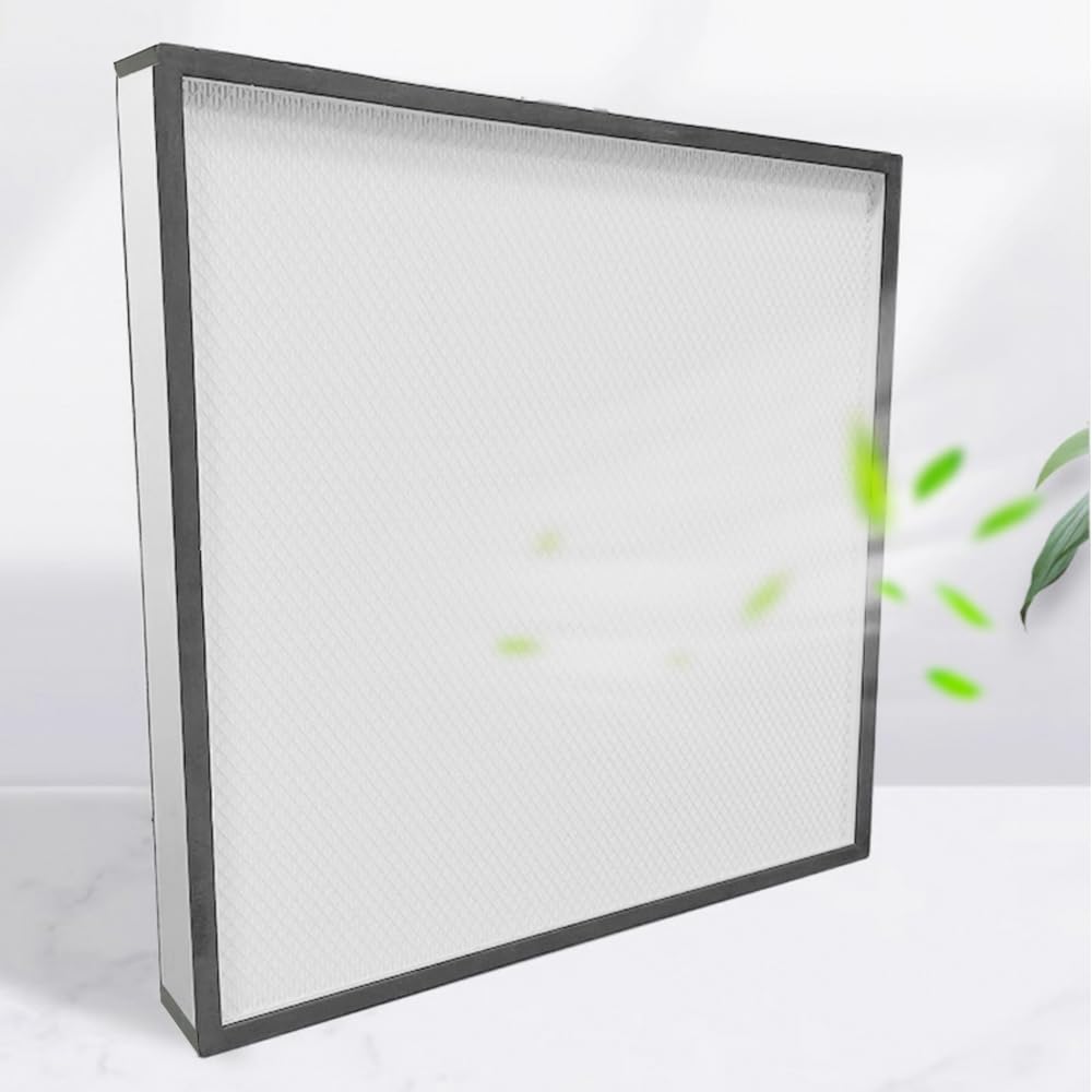 EQCOTWEA High Efficiency HEPA Filter Replacement FFU Aluminum Fan Filter Unit for Laminar Flow Hood 22.44x22.44x3.15inch Class 100 Cleanliness HEPA Filter