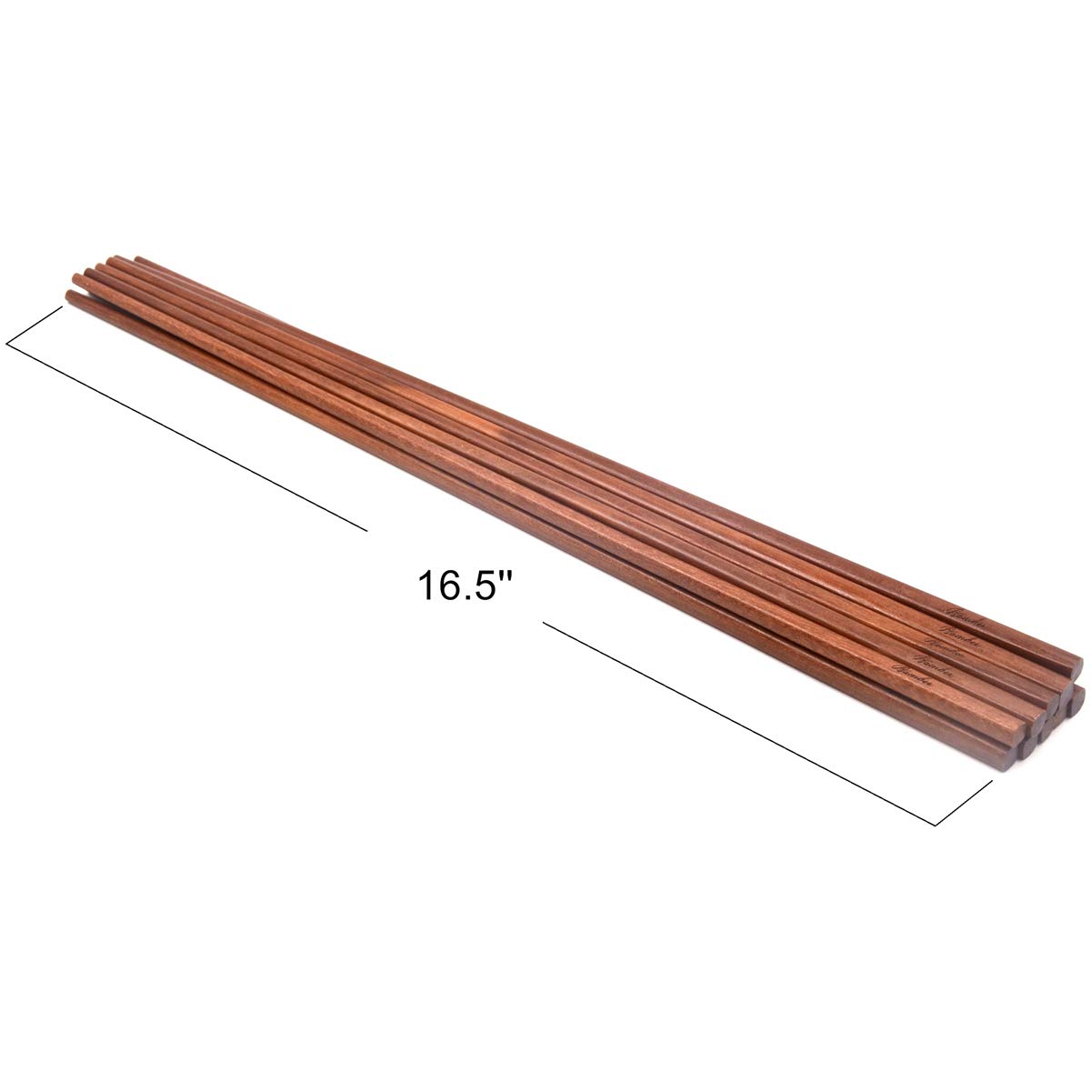 Bamber 16.5 Inches Extra Long Wood Chopsticks Set, Cooking Frying Chopstick, Set of 5 Pairs