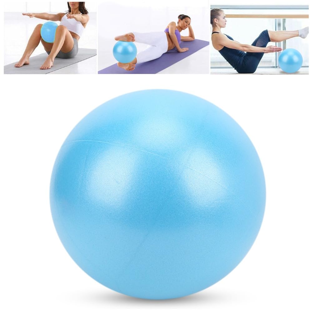 Chiffonade 25cm Non-Slip Exercise Ball for Yoga & Pilates - Small Stability Ball for Core Strength Training, Home Gym, Balance Workouts (Blue)