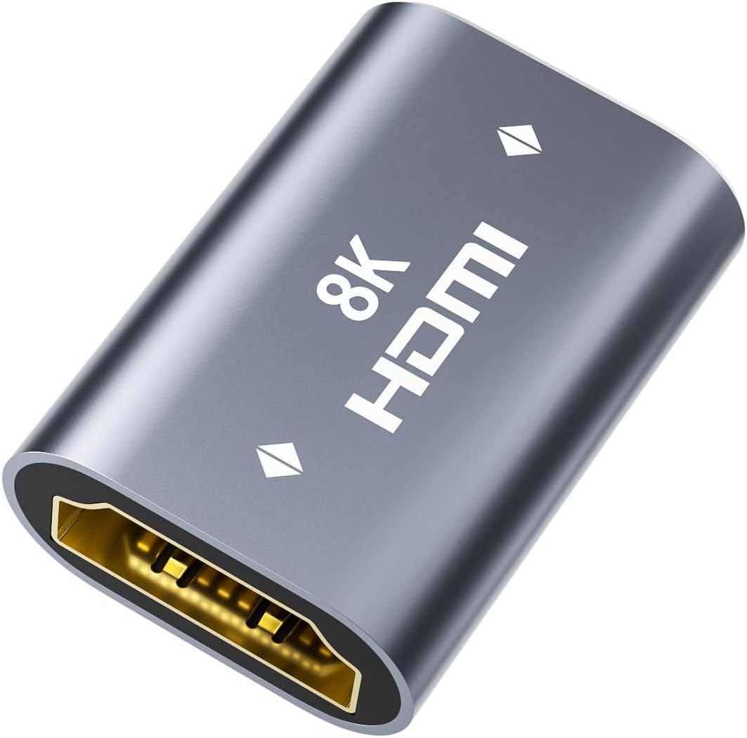 LEENUE 8K 1 Pack 2.1 8K@60Hz 4K@120Hz HDMI Coupler Female to Female Connector, HDMI Aluminum Adapter, Supports /