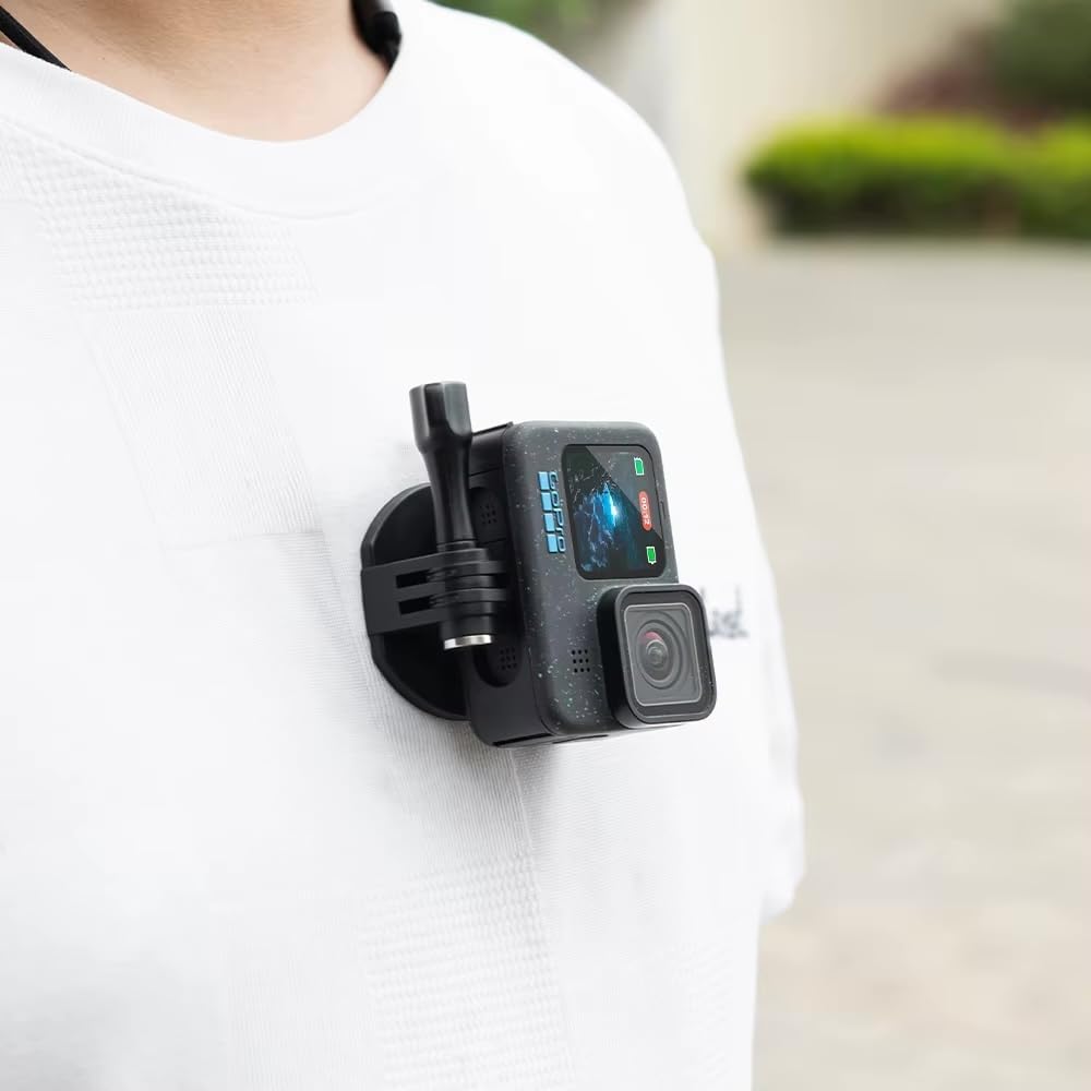 Reflex Camera 360 Magnetic Chest Mount Compatible with Go Pro, DJI, Insta | Quick Release Action Camera Holder