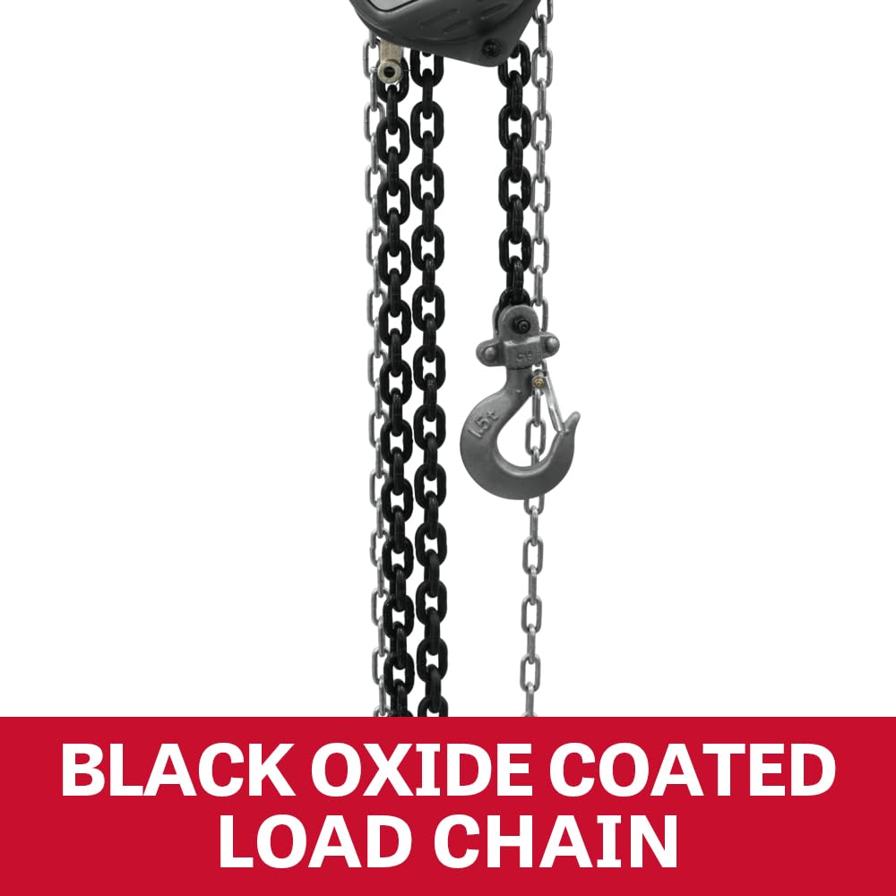 JET 1-1/2 Ton Hand Chain Hoist, 30' Lift (Model S90-150-30)