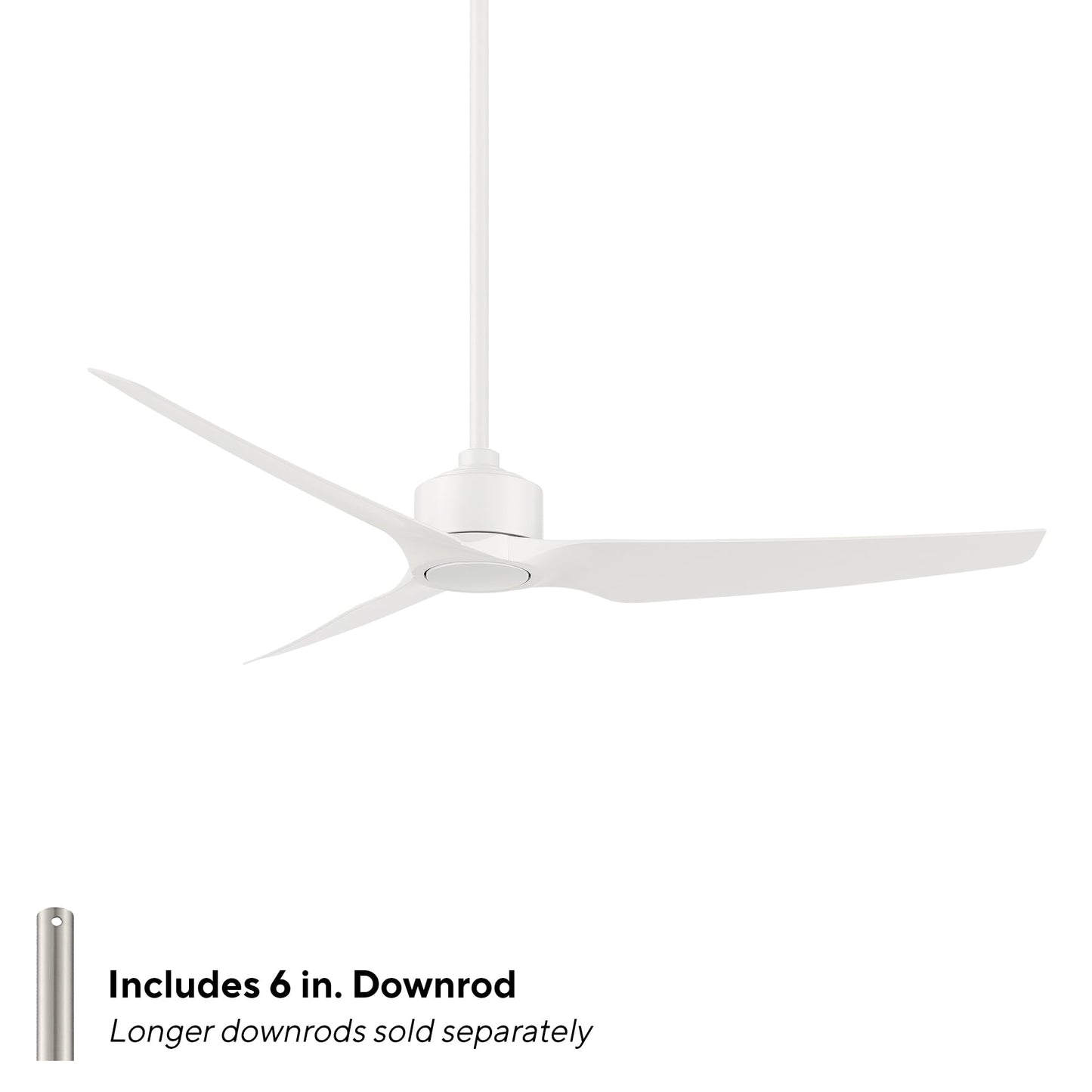 WAC F-056-MW Stella 60" Outdoor Ceiling Fan with Remote Control, Matte White