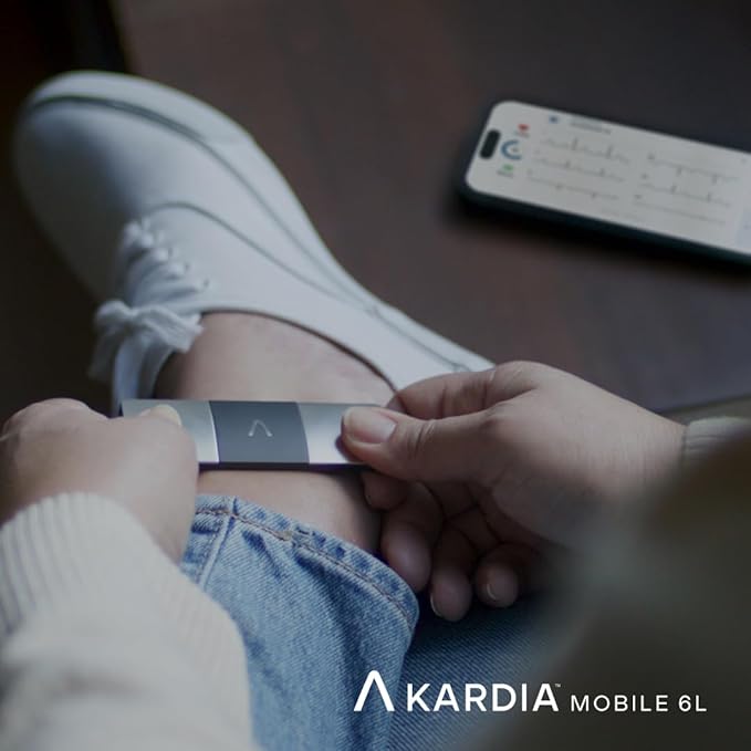 KardiaMobile 6-Lead Personal EKG Monitor ??Six Views of The Heart ??Detects AFib and Irregular Arrhythmias ??Instant Results in 30 Seconds ??Works with Most Smartphones