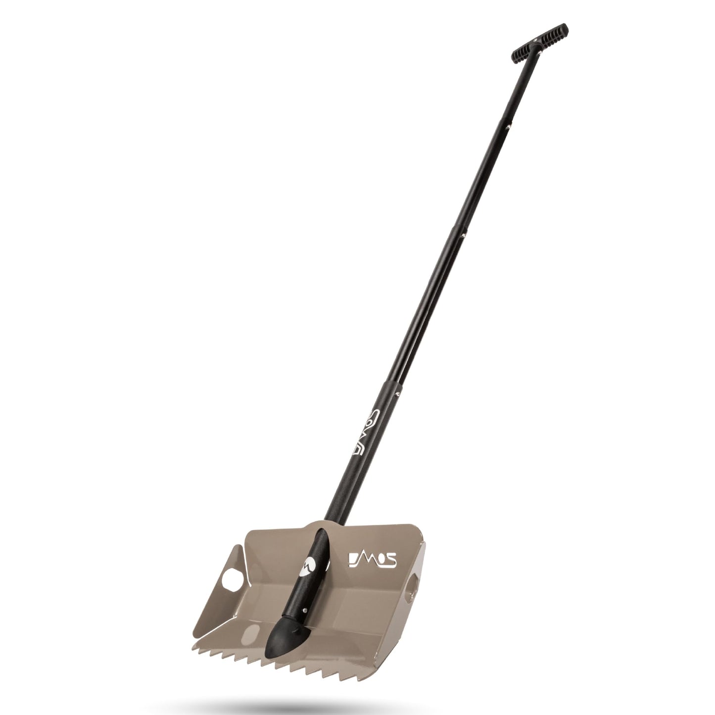 DMOS Stealth Shovel - Lightweight, Heavy-Duty Aluminum Sand & Snow Shovel with Extendable & Collapsible Handle for Camping, Overlanding, Survival, & Off-Road Use - Flat Dark Earth - Regular