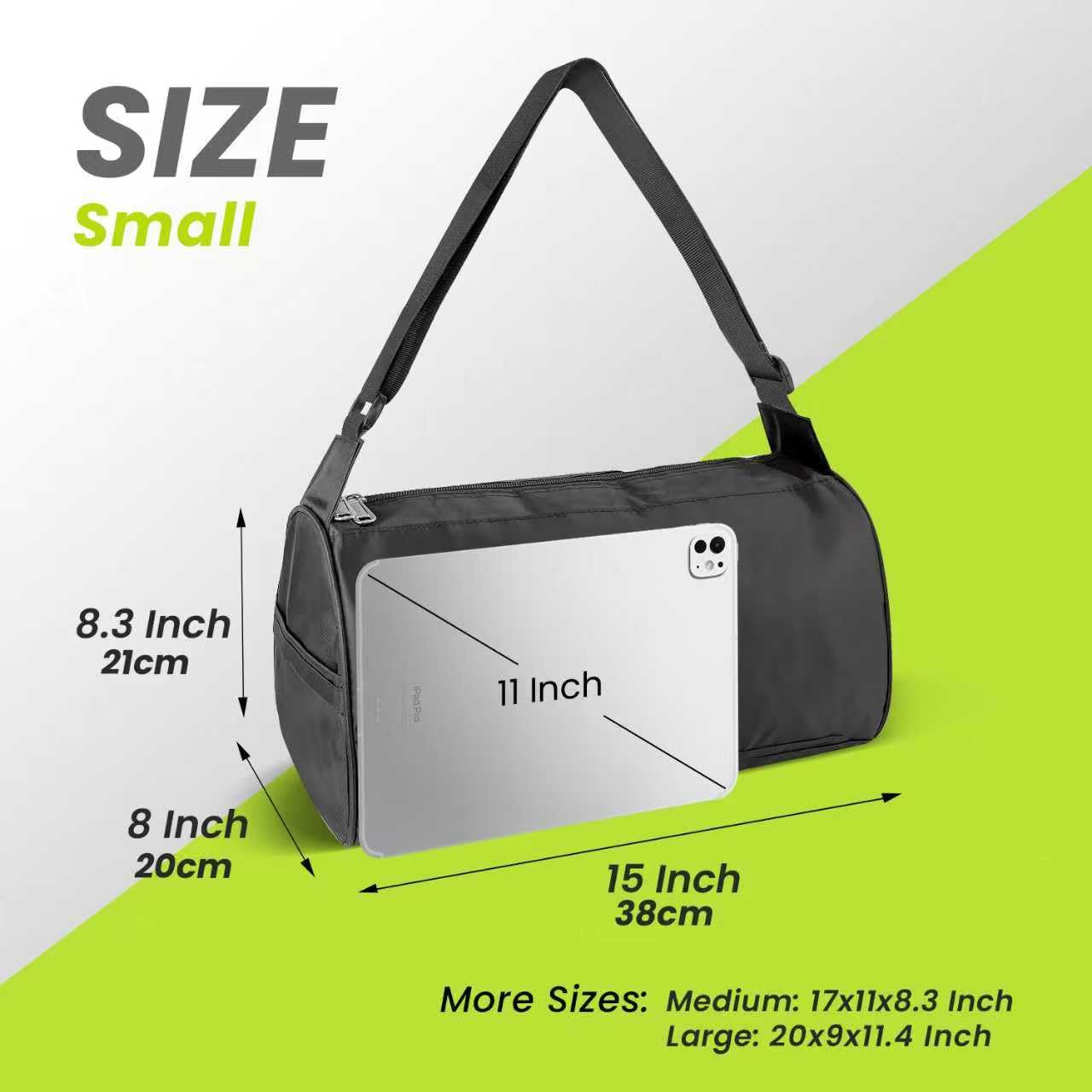 C&F BOGMOST Small Travel Duffel Bag Foldable Waterproof Gym Bag for Gym Beach Swim Bag Men Women Duffle Bag Lightweight Oxford Cloth Sports Bag -Black