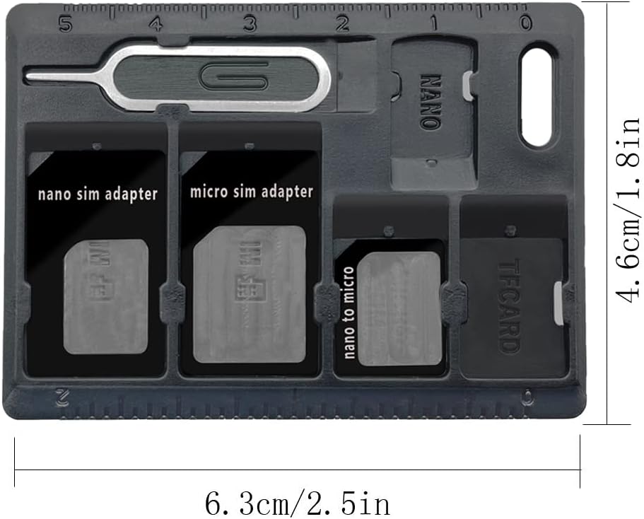 CKANDAY 2 Packs Set 3 1 SIM Card Holders with Tray Opener Pins, Card Storage Tool for Standard Micro Nano Micro-SD