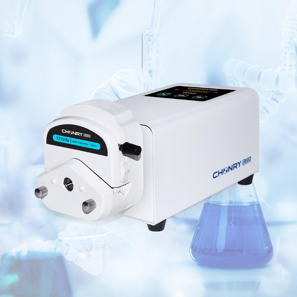 ON103C/YZ1515X High Flow Digital Transfer Peristaltic Pump Max Flow 380mL/min Small Intelligent Multi-Channel Laboratory Water Pump with Tubing 110v