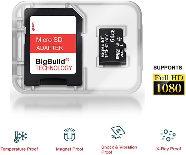 BigBuild Technology 64GB 80MB/s A04, A04e, A04s Ultra Fast Micro SDXC Memory Card for Samsung Galaxy Cell Phone