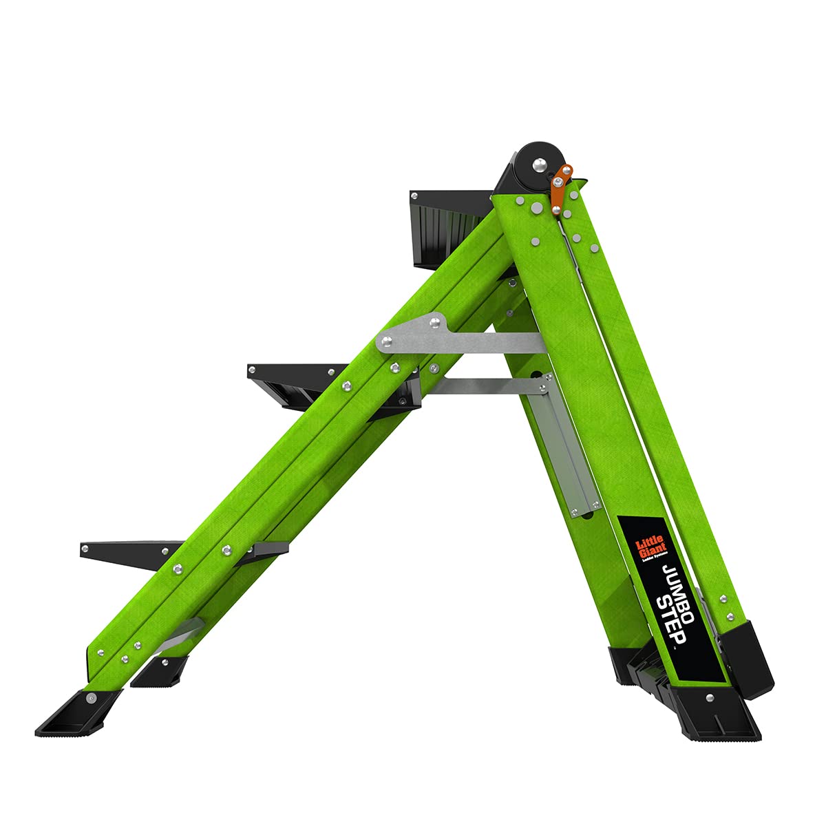 Little Giant Ladders Jumbo 3-Step FG, Hi-viz Green, 11933