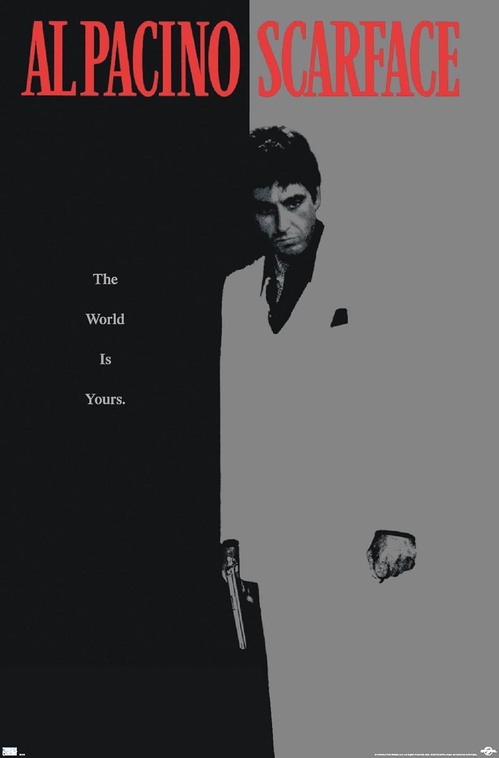 Scarface Wall Poster - Unframed One Sheet Design, 34" x 22.4" | Perfect for Movie Lovers