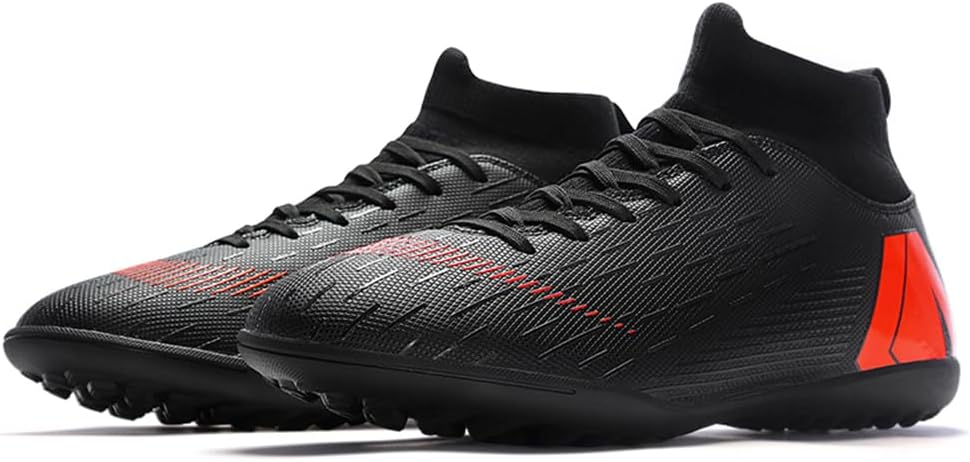 Men's Soccer Cleats Shoes Turf Indoor Football Cleats High Top Breathable Soccer Shoes Outdoor Training TF/AG