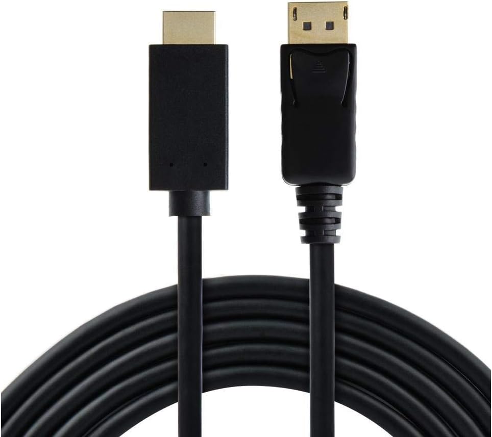 aibileec 4K 2K 1080P 6Feet (6FT Switch Direct DisplayPort to HDMI Cable Support Length Gold Plate DP to HDMI Male)