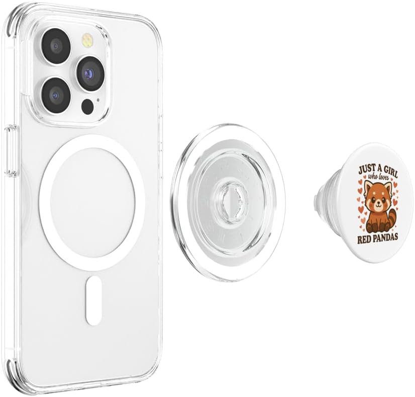 Cute & Funny Red Panda Apparel Gifts Just A Girl Who Loves Red Pandas PopSockets PopGrip for MagSafe