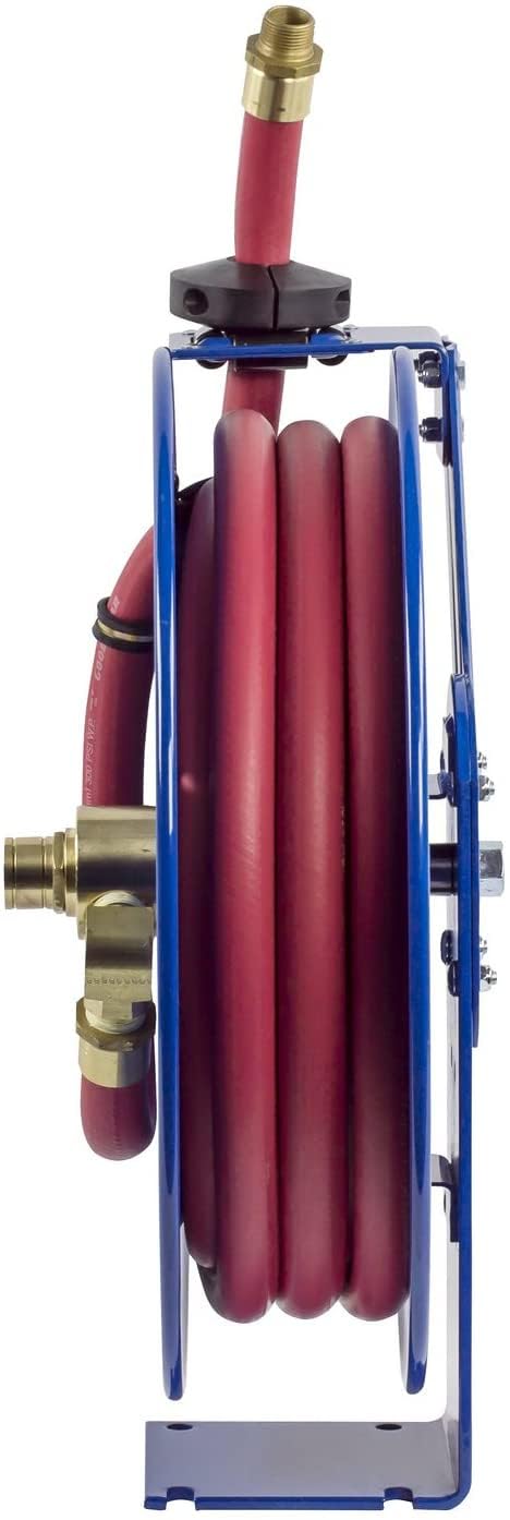 Coxreels SHF-N-525 Retractable Fuel Hose Reel, SH Fuel Series - 3/4” x 25’, 300 PSI - Easy-Maintenance with Brass Swivel and Multi-Position Mount Arm, Heavy-Duty Steel Construction, Made in the USA