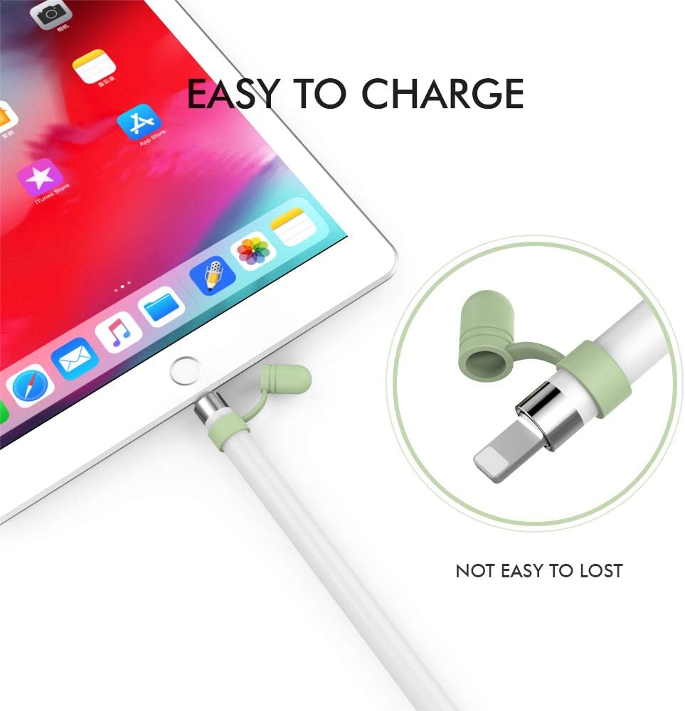 AHASTYLE 1st 3 Pack 1st Silicone Cap for Apple Pencil Generation Anti-Lost Apple Pencil Cap Cover Accessories