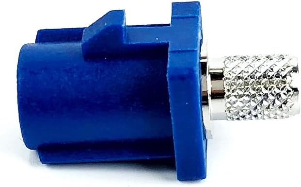RG58 2pcs Automotive FAKRA Straight Plug Crimp Key Code C Blue GPS Telematics Navigation