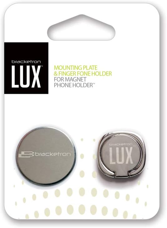 Bracketron LX1-996-2 Lux Additional Metal Plates for Magnet Phone Holder with Adhesive, Stand and Plate