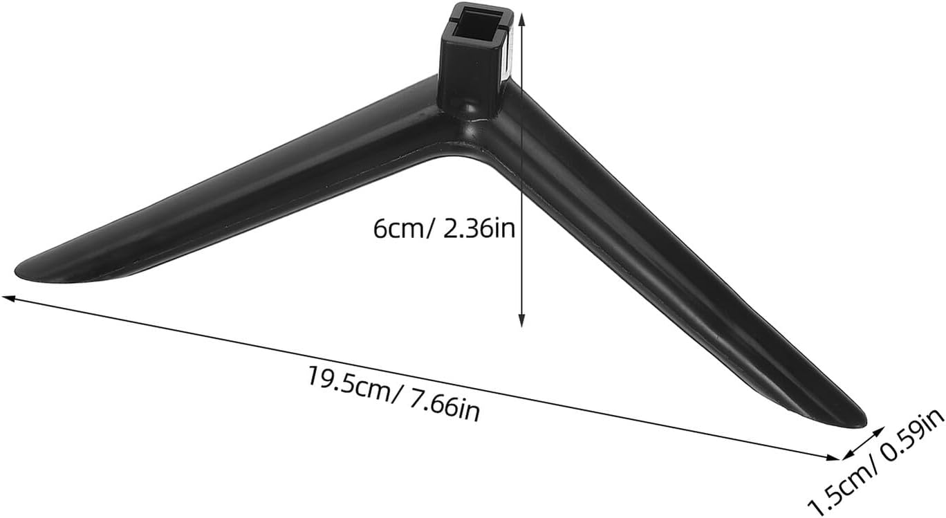 TOBBOMEY 4pcs Plastic Tv Stand Base with Screws Replacement Tabletop Tv Stand Brackets Stable Plastic Desktop Monitor